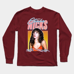 Stevie Nicks / 80s Style Retro Aesthetic Style Fan Design Long Sleeve T-Shirt